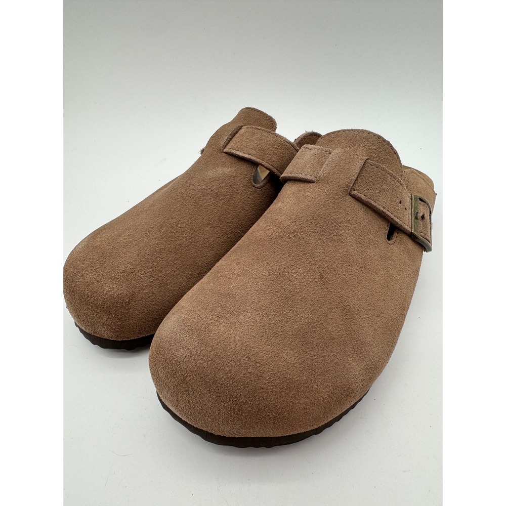 Khombu Damian Taupe Clogs Mens Size 10 Slip On‎ Comfort Suede Mule